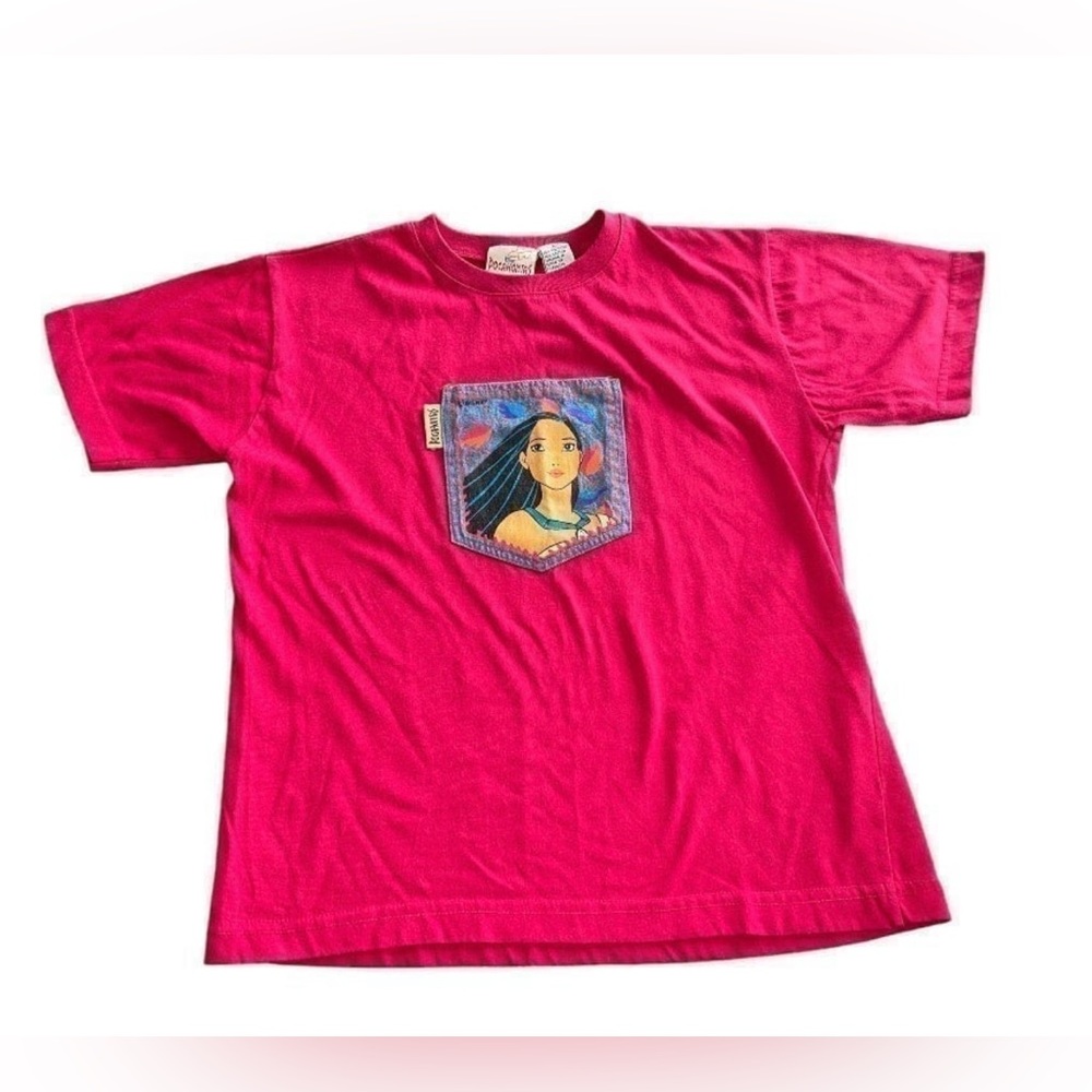 Vintage Disney Pocahontas Girls Pocket T-shirt